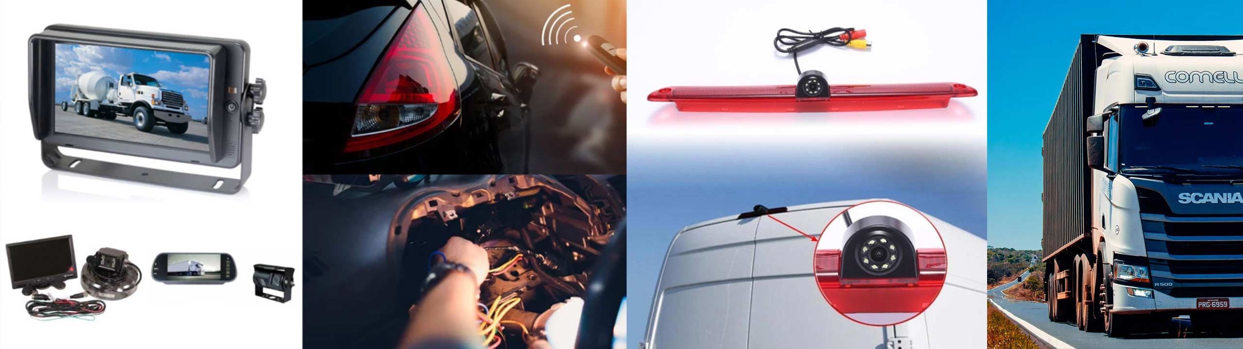 Installation de caméra de recul et alarme sur camion et engins TP